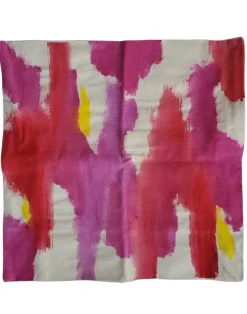 Julie Kay Hand Painted Watercolor Pillow Cover, Red Pink