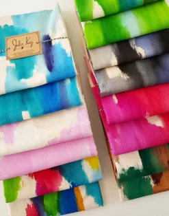 Julie Kay Hand Painted Watercolor Pillow Cover, Ocean Blue