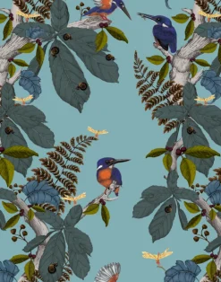 Kingfisher, Original on Blue