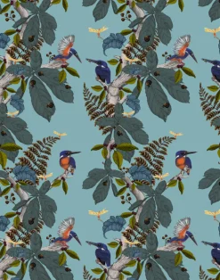 Kingfisher, Original on Blue