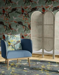 Leadbeater Forest, Yellow on Dark Grey