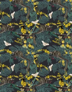 Leadbeater Forest, Yellow on Dark Grey