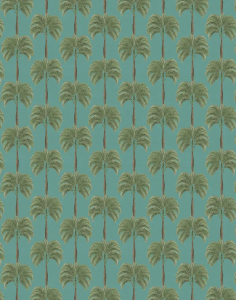 Little Palma Velvet Fabric, Bay