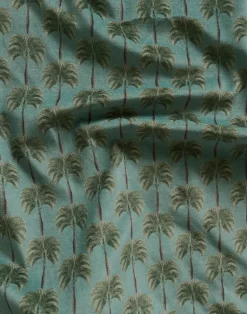 Little Palma Velvet Fabric, Bay