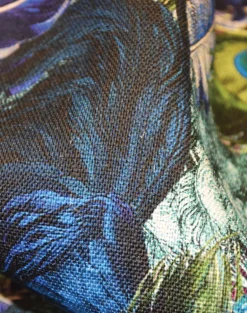 Madame De La Soir Fabric, Azure