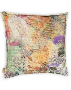 Mairi Helena Harris Green Thistle Cushion Cover