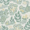 May Linen Fabric, Sand / Forest Green
