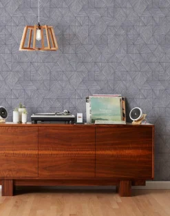 Mica, Blue on Off White