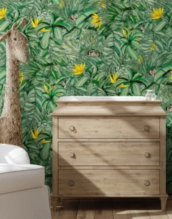 MONKEY FOREST DARK GREEN & YELLOW