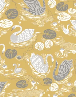Noble Nymphs Fabric, Yellow
