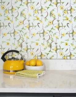 Okra Floral, Half Scale