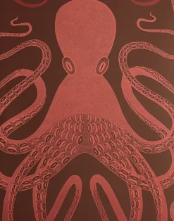 Ombre Octopus, Coral / Umber