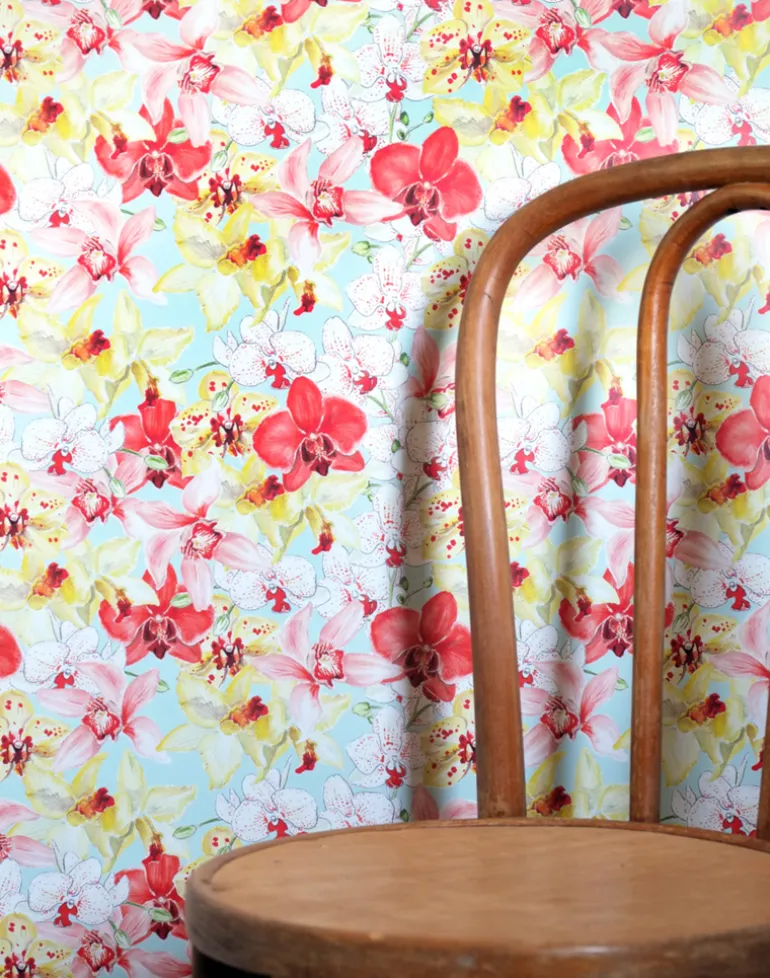 Orchid Romance Mint/Peach, Full Scale