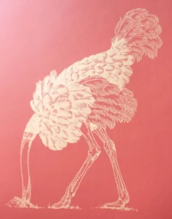 Ostrich Large, Gold Leaf on Mars