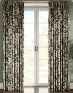 Passiflora Linen Fabric, Antique