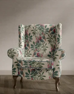 Passiflora Velvet Fabric, Antique