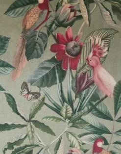 Passiflora Velvet Fabric, Sage