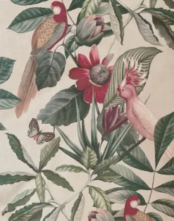 Passiflora Velvet Fabric, Antique