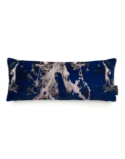 17 Patterns Blotto Navy Lumbar Cushion