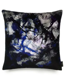 17 Patterns Nebulous Infinity Black & Blue Cushion