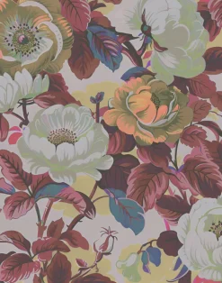 Rococo Roses, Claret Fabric