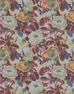 Rococo Roses, Claret Fabric
