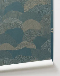 Roll Right, Gold on Blue