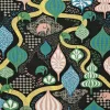 Saga Forest Cotton Fabric, Black Multi