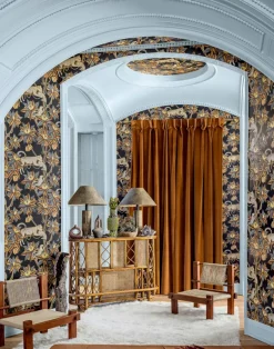 Satara, Burnt Orange & Sand on Black 119/3017