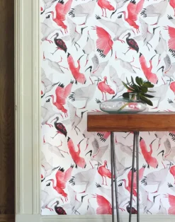 Scarlet and White Ibises, Half Scale