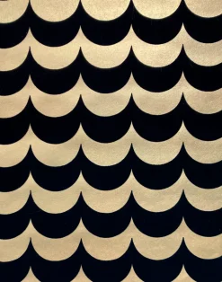 Scoop, Black Flock/Gold Lustre