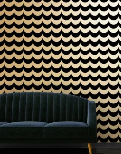 Scoop, Black Flock/Gold Lustre