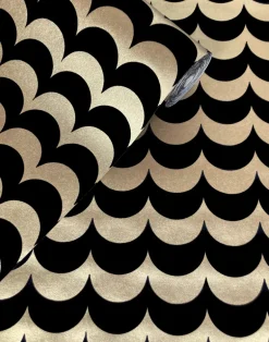 Scoop, Black Flock/Gold Lustre