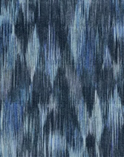 Spectre Ikat Marine - Cotton Hemp