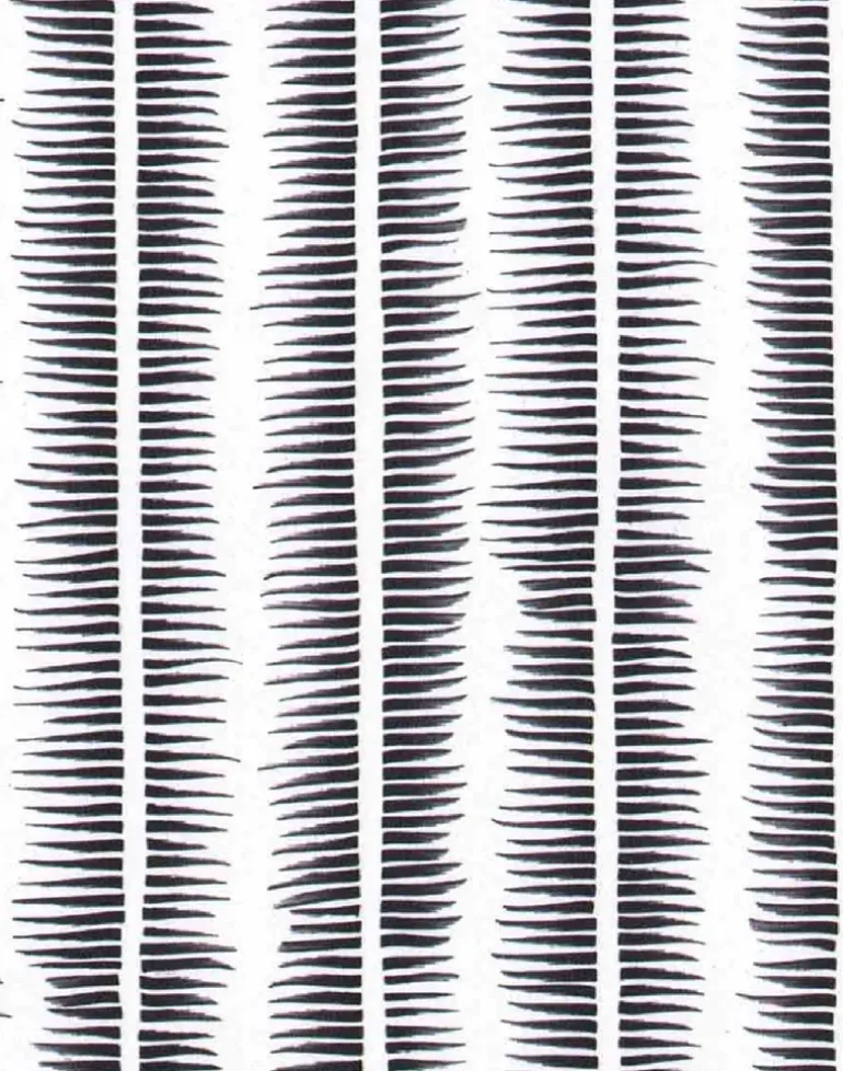 Textured Stripe, Black on White