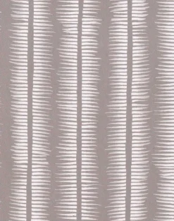 Textured Stripe, White on Taupe