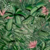TROPICAL FOREST DARK GREEN & PINK