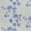 Vintage Bird Trail, Blue/Pink