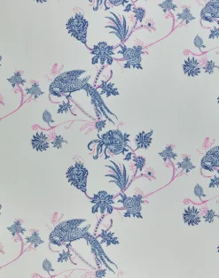 Vintage Bird Trail, Blue/Pink