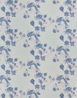 Vintage Bird Trail, Blue/Pink