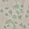 Vintage Bird Trail Fabric, Plaster / Green