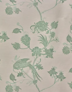 Vintage Bird Trail Fabric, Plaster / Green