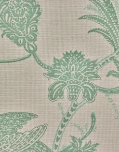 Vintage Bird Trail Fabric, Plaster / Green