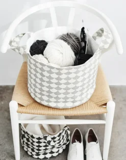 Waves Heavyweight Cotton Fabric, Grey / Grey