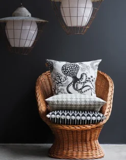 Waves Heavyweight Cotton Fabric, Grey / Grey