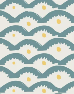 Wiggly Squiggly, Blue and Yellow - LARGE SCALE