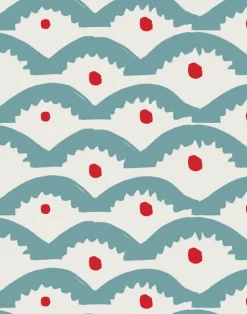 Wiggly Squiggly, Blue and Red - LARGE SCALE