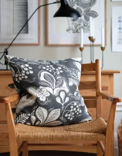 Wild at Heart Linen Fabric, Black