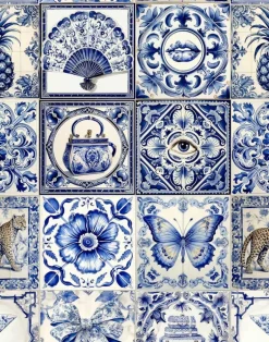 Willow Couture Tiles, Original Blue & White