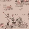 Woodlands Wallpaper in Brown and Pink